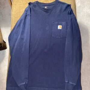Navy carhartt long sleeve size large